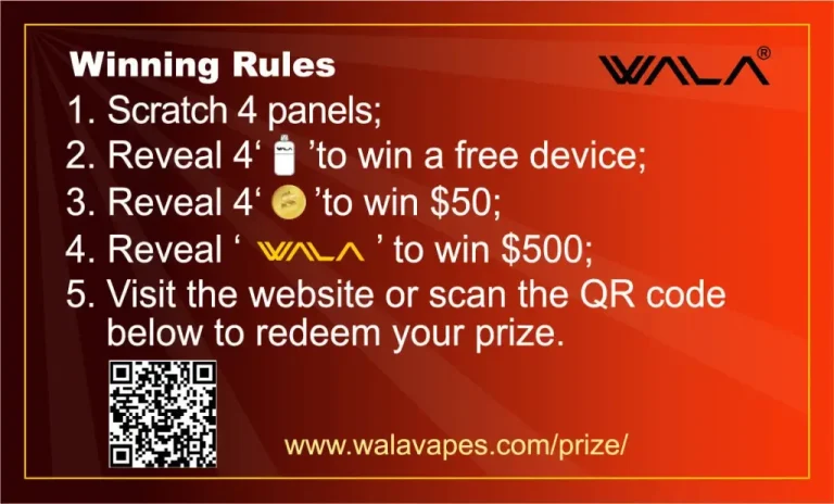 WALA POP Lucky Scratch campaign — about 30% of cards win a prize