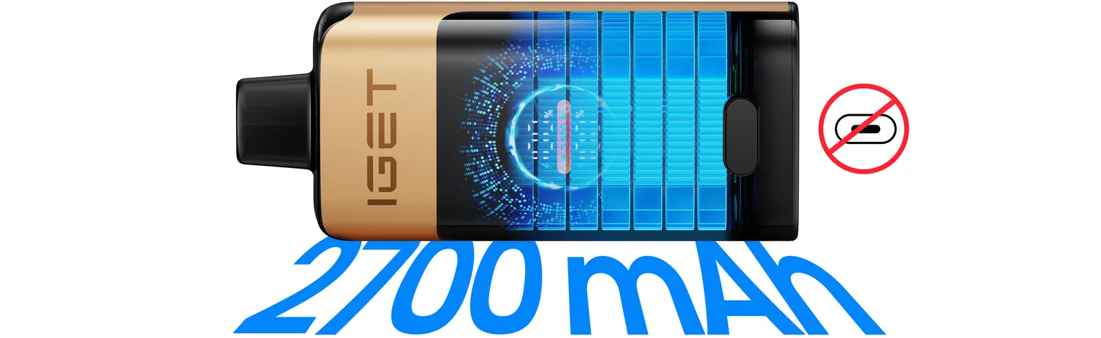 IGET One 12000 Puffs — 2700 mAh marathon battery, no charging needed
